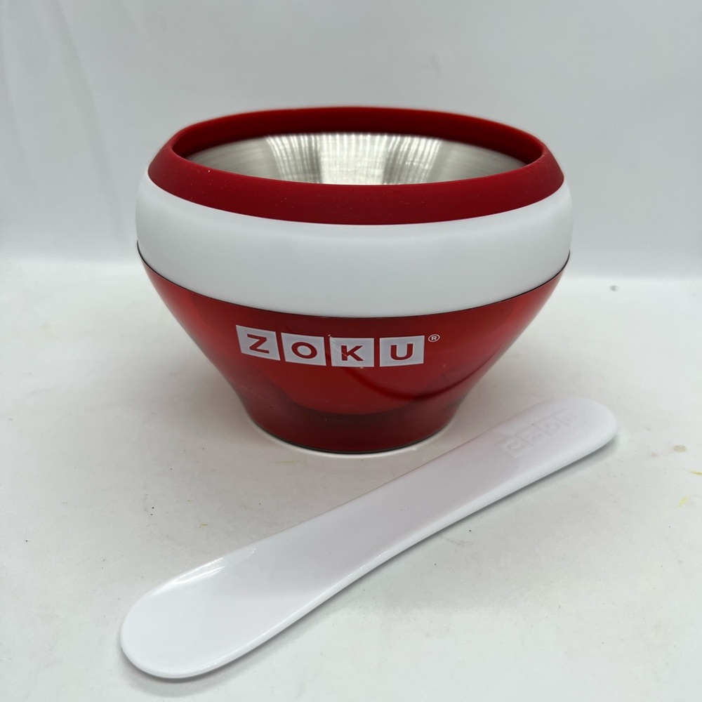 Zoku Ice Cream Maker Make & Serve Bowl w/ Stainless Steel Freezer Core